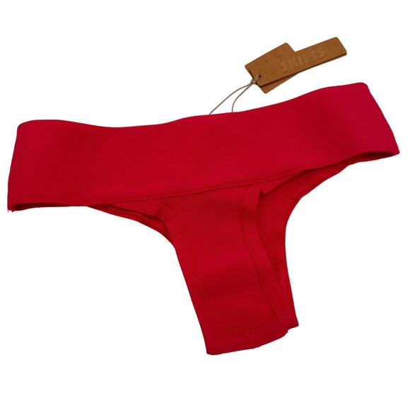 Skims Knit Swim Cheeky Bottom Magenta Hot Pink Swimsuit Size XXS - Picture 1 of 4